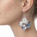 Hortensja - kolczyki z kwiatów hortensji  no. 3