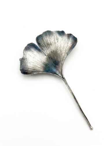 Miłorząb - broszka z liścia miłorzębu  no.1